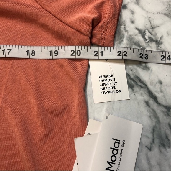 Magaschoni Soft Modal Salmon Colored Shirt Size M NWT - Picture 4 of 5